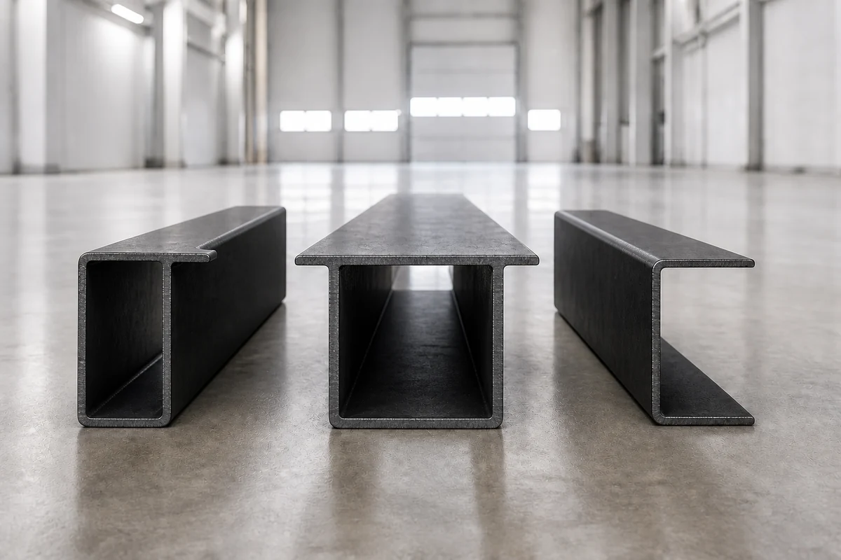 Three uncoated RP profiles with different stop geometries