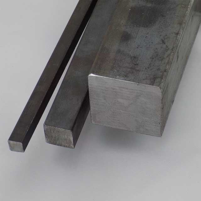 Uncoated square steel bar in the Franz Huisgen warehouse